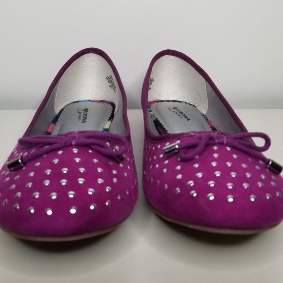 Arizona Jean's Co Womens Fuchsia Studded Slip On Ballet Flats Size 9M - Picture 3 of 16